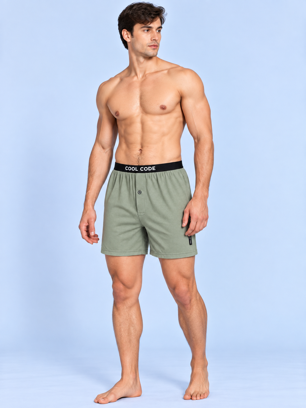 COTTON POP INNER BOXER -SAGE CC02