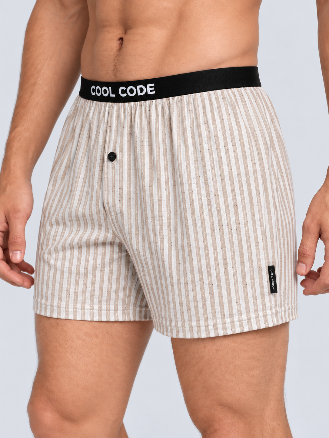 COTTON INNER BOXER - DOUBLE LYOCELL WBROWN CC01