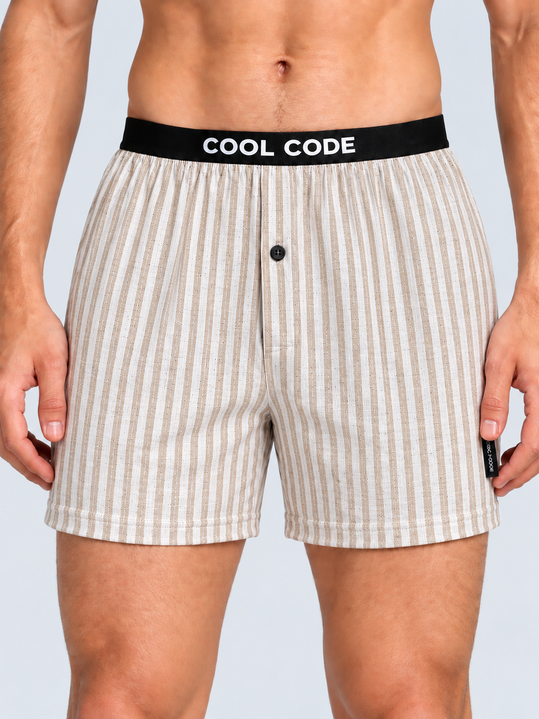 COTTON INNER BOXER - DOUBLE LYOCELL WBROWN CC01