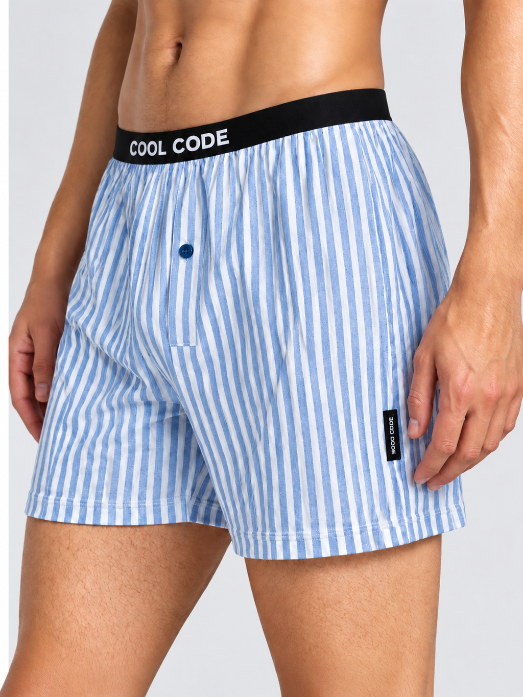 COTTON INNER BOXER - DOUBLE LYOCELL WBLUE CC01