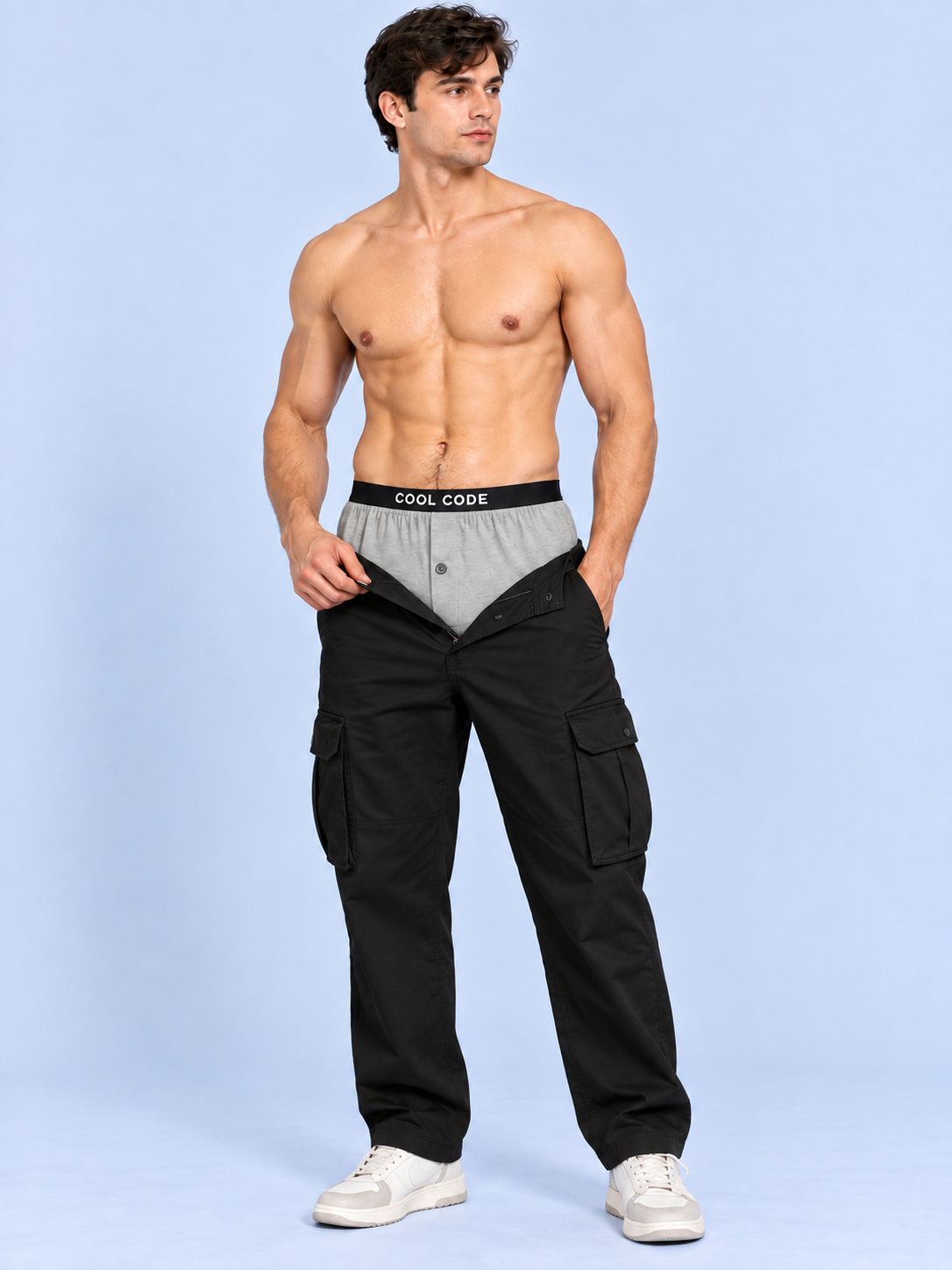 COTTON POP INNER BOXER -GREY CC02