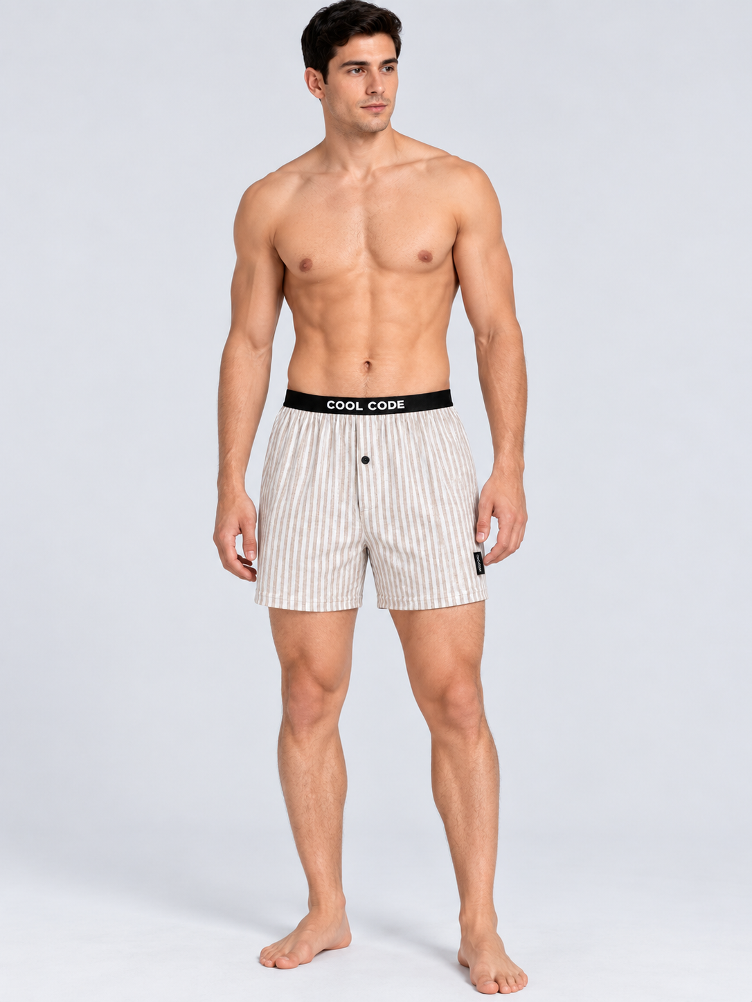 COTTON INNER BOXER - DOUBLE LYOCELL WBROWN CC01