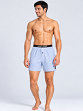 COTTON INNER BOXER - DOUBLE LYOCELL WBLUE CC01